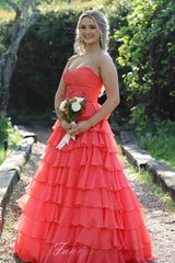 Blue Sweetheart Twist Kont Ruffle A-Line Prom Dress