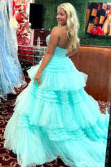 Halter Red Appliques Ruffle Tulle Prom Ball Gown