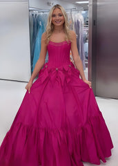 Black Strapless Beaded Ruffle Prom Dress with Bow