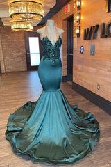 Glamourou v-neck mouwloze halter zeemeermin prom-jurk met kralen