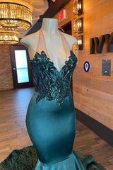 Glamourou v-neck mouwloze halter zeemeermin prom-jurk met kralen