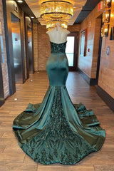 Glamourou v-neck mouwloze halter zeemeermin prom-jurk met kralen
