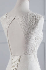 Glamoureuze lange zeemeermin tule appliques kanten trouwjurk