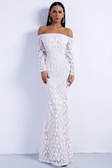 Glamorous Long Sleeve Mermaid Sequins Prom Dress for Your Evening Party