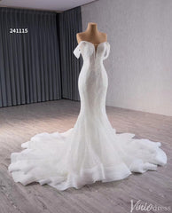 Glittery Beaded Mermaid Wedding Dresses Off the Shoulder 241115