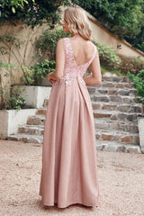 Gorgeous Aline Evening Dress Sleeveless Lace Appliques Bridesmaid Dress
