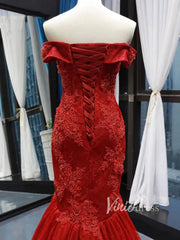 Gorgeous Beaded Mermaid Lace Wedding Dresses with Train FD1273