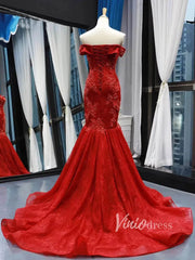 Gorgeous Beaded Mermaid Lace Wedding Dresses with Train FD1273