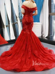 Gorgeous Beaded Mermaid Lace Wedding Dresses with Train FD1273