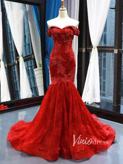 Gorgeous Beaded Mermaid Lace Wedding Dresses with Train FD1273