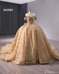 Gorgeous Beaded Sequin Lace Wedding Gown Off the Shoulder Quinceanera Dress 241043