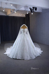 Gorgeous Beaded Strapless Wedding Dresses Sweetheart Neck Bridal Gown 231082