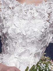 Ball Gown Cocktail Dresses 1950s Dress Valentine's Day Homecoming Short / Mini Sleeveless Jewel Neck Organza with Appliques Tiered Shouder Flower