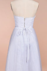 Graceful Strapless Tulle Lace A-line Wedding Dress