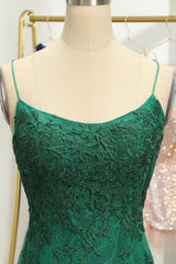 Robe de retour serrée en dentelle verte