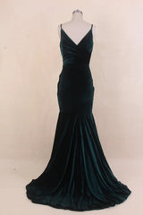 Winter Emerald Green Velvet Bridesmaid Dresses Canada V Neck Sleeveless