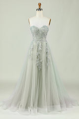 Sweetheart Beaded Light Green Long Prom Dress with Slit Front Off Shoulder Beautiful