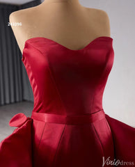 Haute Couture Red Mermaid Wedding Dresses Tiered Petal Pageant Gown 241096