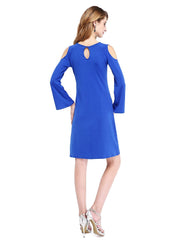 Aimishang Sheath / Column Mother of the Bride Dress Elegant Jewel Neck Knee Length Jersey Long Sleeve No with Beading