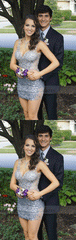 Sexy V neck Sheer Tulle Sheath Homecoming Dresses