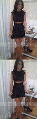 Lace Prom Dress,Black Prom Dress,Mini Prom Dress,Fashion Homecoming Dress,Sexy Party Dress