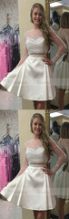 Graduation Dresses Delicate Beading Sheer Homecoming Dresses