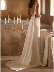 Hall Mature Wedding Dresses A-Line One Shoulder Sleeveless Court Train Satin Bridal Gowns With Pleats