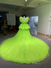 High Low Tiered Pink Pageant Dresses Ruffled Prom Gown 222131