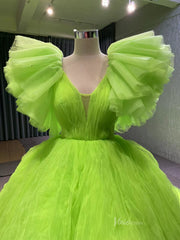 High Low Tiered Pink Pageant Dresses Ruffled Prom Gown 222131