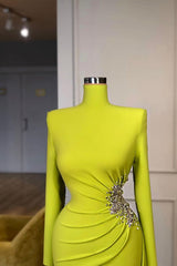 High-Neck Long Sleeves Mermaid Evening Dress
