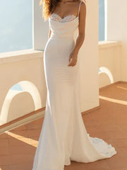 Sequin horn/fishtail floor dragging wedding dress Sexy