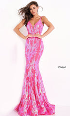 Jovani Long Designer Prom Dress with Sequins