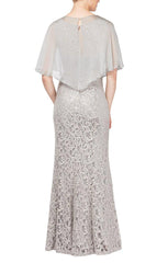 Ignite Evenings Silver Mother of the Bride Long Dress 3523W