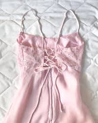 Vintage A Line Spaghetti Straps 90s Pink Prom Dresses Evening Gowns With Lace HZ1024