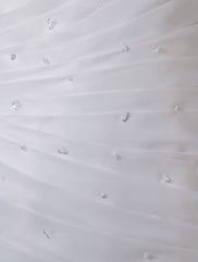 Ivory One-Shoulder Ruched Organza Mermaid Wedding Dress