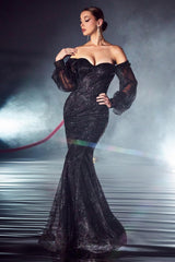 Cinderella Divine J816 Long Fitted Formal Dress