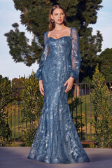Cinderella Divine J816 Long Fitted Formal Dress