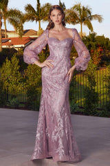 Cinderella Divine J816 Long Fitted Formal Dress