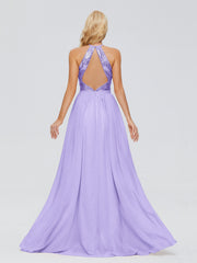 Jasmine A-line Halter Sequins Prom Dresses