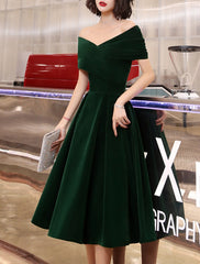 A-Line Minimalist Elegant Homecoming Cocktail Party Dress Dress Off Shoulder Short Sleeve Short / Mini Velvet with Criss Cross Pleats