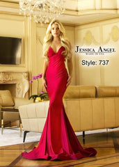 Jessica Angel Sleeveless Long Formal Gown 737