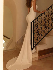 Sequin horn/fishtail floor dragging wedding dress Sexy