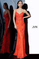 Jovani 02013 Form Fitting Lace Prom Long Dress