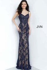 Jovani 02013 Form Fitting Lace Prom Long Dress