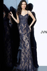 Jovani 02013 Form Fitting Lace Prom Long Dress