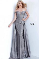 Jovani 2560 Off the Shoulder V Neck Prom Dress
