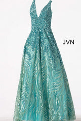 Jovani 60641 Long Formal V Neck Ball Gown