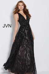 Jovani 60641 Long Formal V Neck Ball Gown