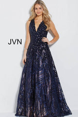 Jovani 60641 Long Formal V Neck Ball Gown