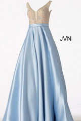 Jovani 60696 Long Beaded A Line Prom Ball Gown
